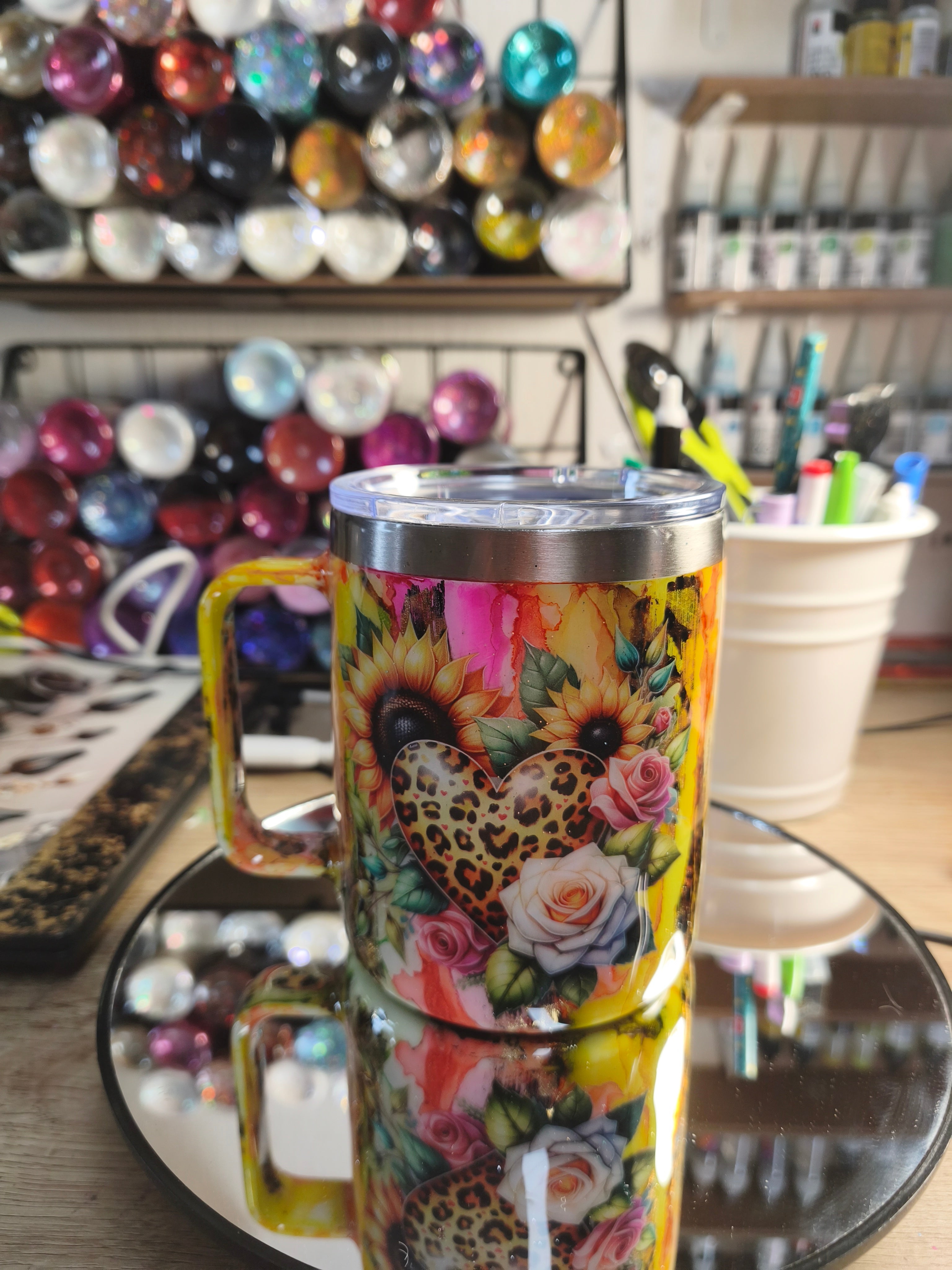 tumbler leopard