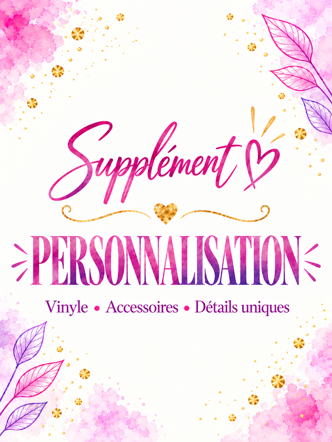Suppléments - Personnalisation