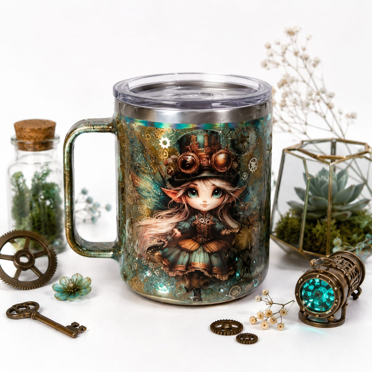 Fée steampunk - Mug café